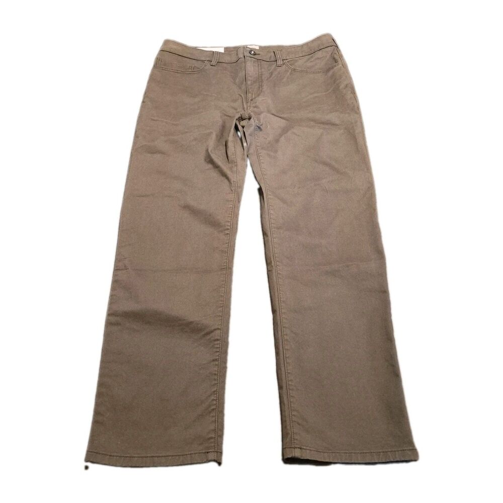 Flint and Tinder Straight Fit Pant Men Size 34x30 Brown 5-Pocket (36x29.5)